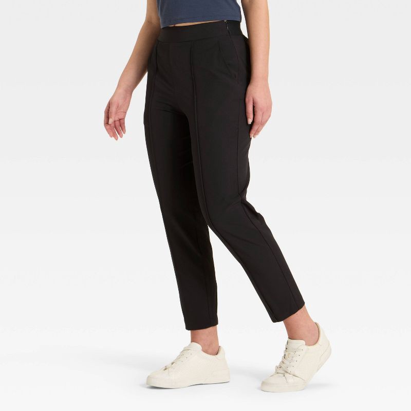 slide 1 of 3, Women's High Rise Golf Pants - All In Motion™ Black M, 1 ct