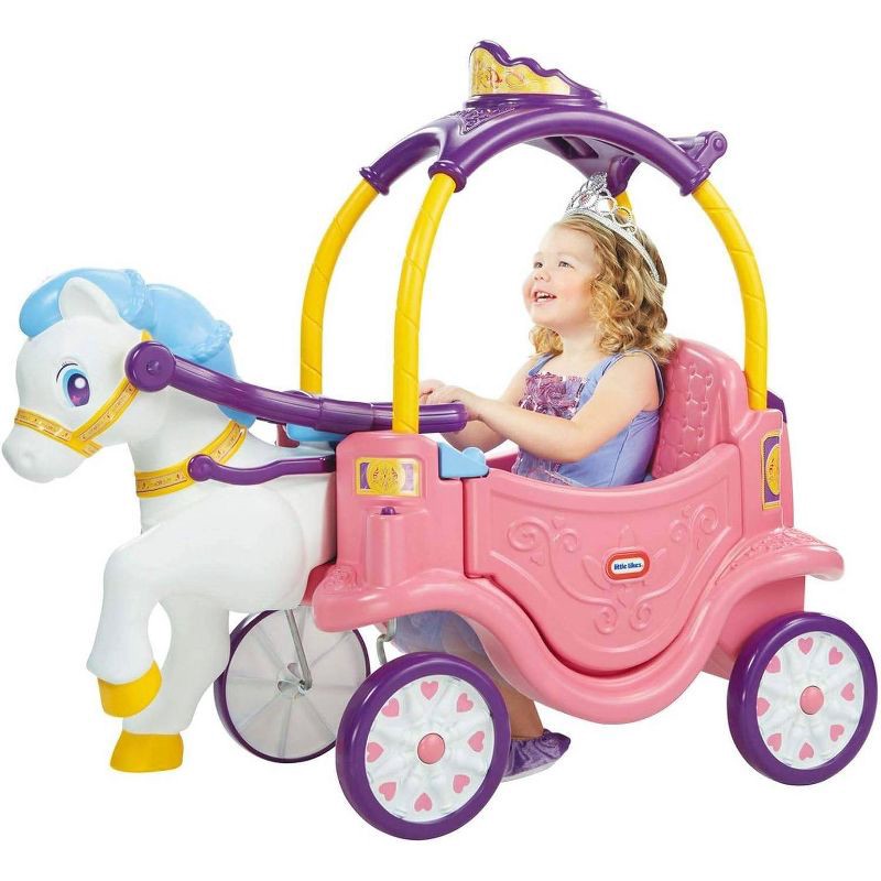 slide 3 of 7, Little Tikes Princess Horse and Carriage Pedal Push Riding Toy, 1 ct