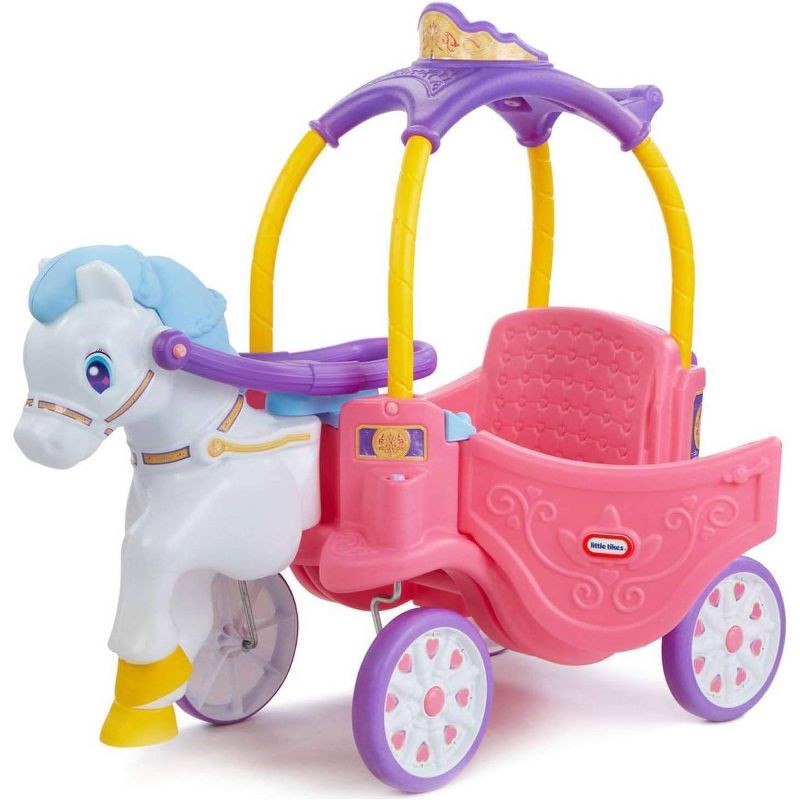 slide 1 of 7, Little Tikes Princess Horse and Carriage Pedal Push Riding Toy, 1 ct