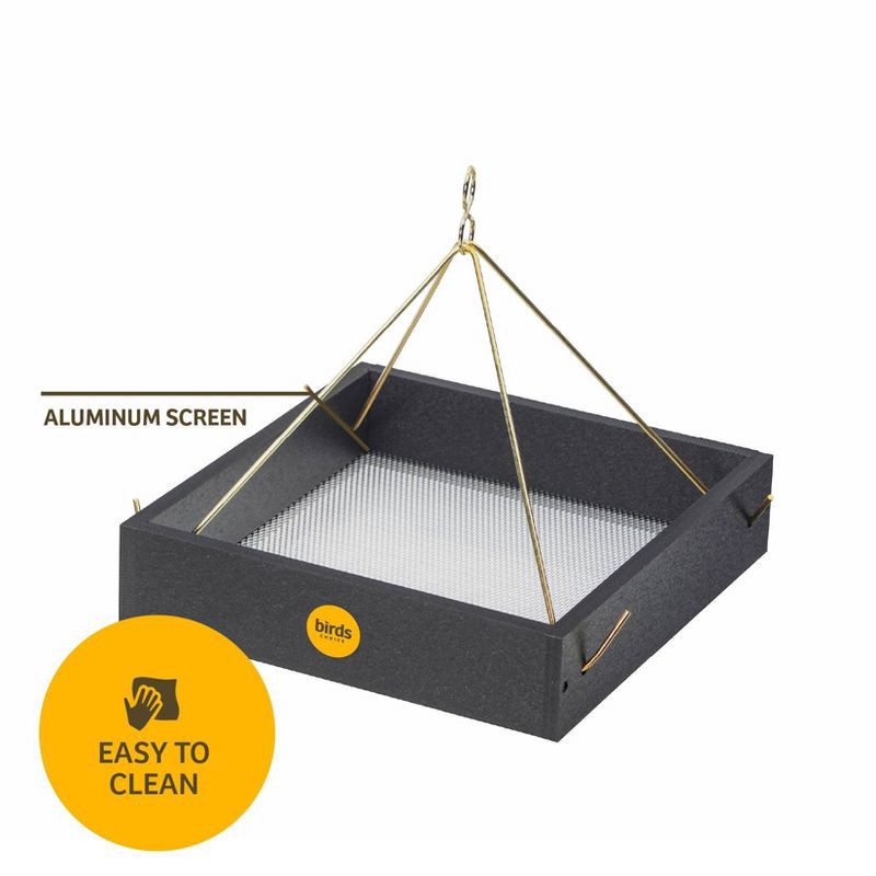 slide 6 of 10, Birds Choice Bird Choice Small Modern Farmhouse Hanging Platform Tray Bird Feeder 2.5" Black, 1 ct
