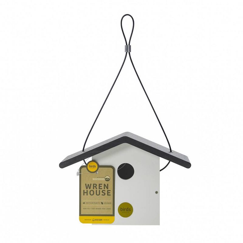 slide 6 of 9, Birds Choice 7" Modern Farmhouse Wren House Black & White, 1 ct