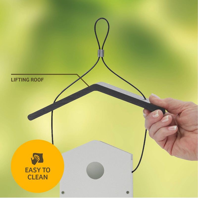 slide 7 of 9, Birds Choice 7" Modern Farmhouse Wren House Black & White, 1 ct