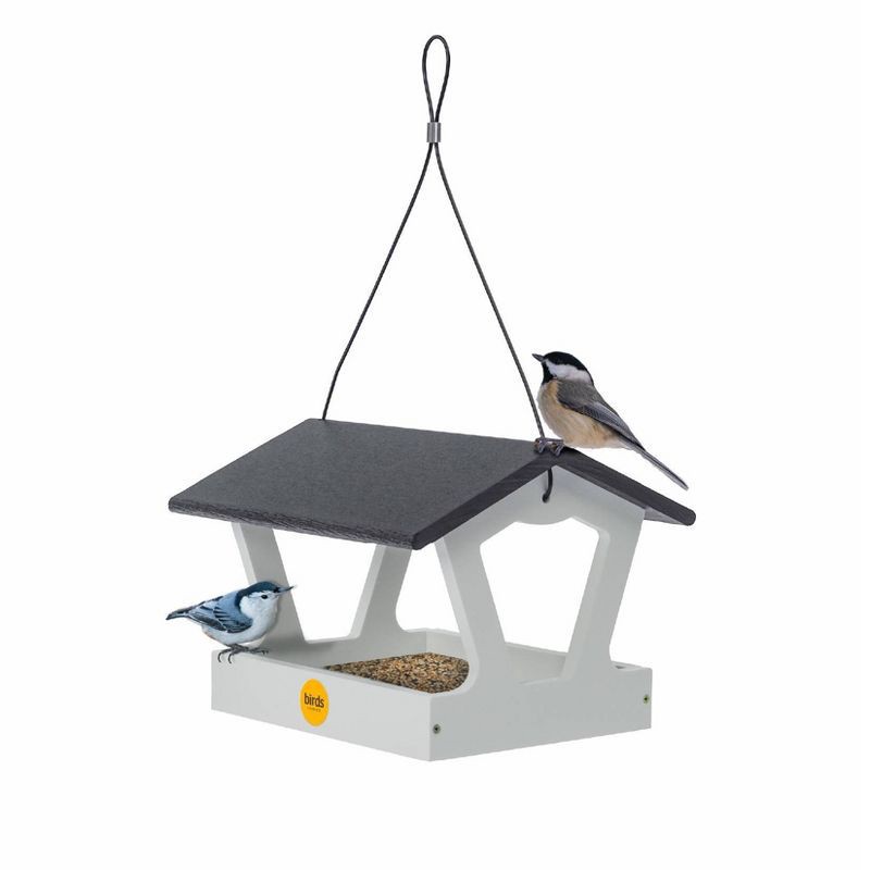 slide 5 of 11, Birds Choice Bird Choice Modern Farmhouse Fly Thru Novelty Bird Feeder 7" Black & White, 1 ct