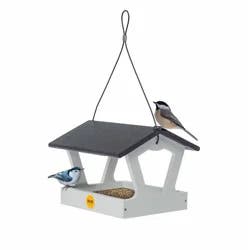Birds Choice Bird Choice Modern Farmhouse Fly Thru Novelty Bird Feeder 7" Black & White
