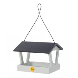 Birds Choice Bird Choice Modern Farmhouse Fly Thru Novelty Bird Feeder 7" Black & White