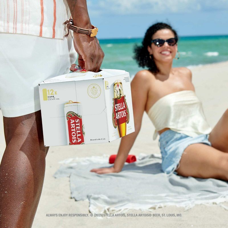 slide 7 of 11, Stella Artois Premium Lager Beer - 18pk/12 fl oz Cans, 18 ct; 12 fl oz