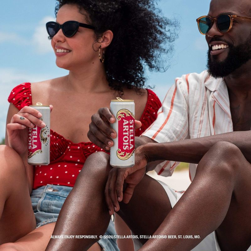 slide 3 of 11, Stella Artois Premium Lager Beer - 18pk/12 fl oz Cans, 18 ct; 12 fl oz