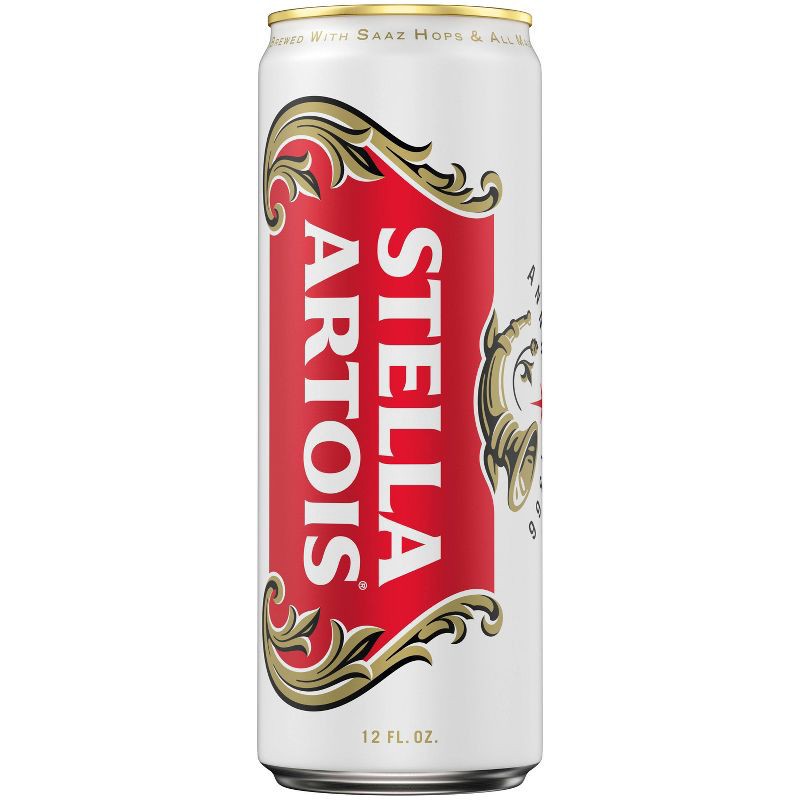 slide 6 of 11, Stella Artois Premium Lager Beer - 18pk/12 fl oz Cans, 18 ct; 12 fl oz