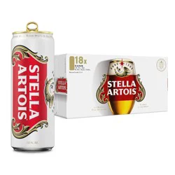Stella Artois Premium Lager Beer - 18pk/12 fl oz Cans