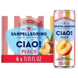 Sanpellegrino CIAO! Peach - 6pk/11.15 fl oz Cans