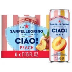 Sanpellegrino CIAO! Peach - 6pk/11.15 fl oz Cans