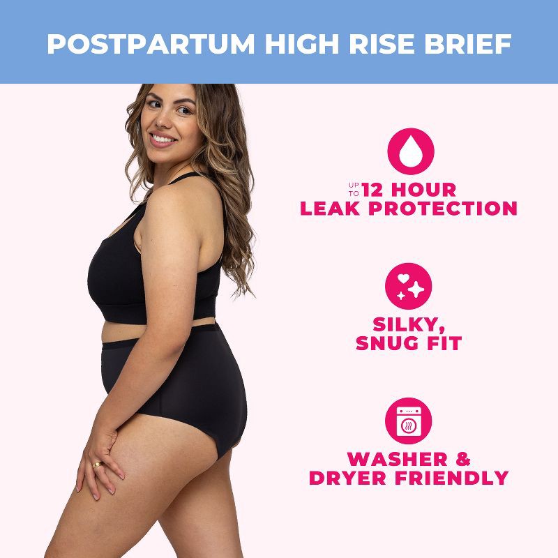 slide 3 of 7, Proof Underwear Reusable Postpartum High Rise Briefs, Super Heavy Absorbency - M, 1 ct