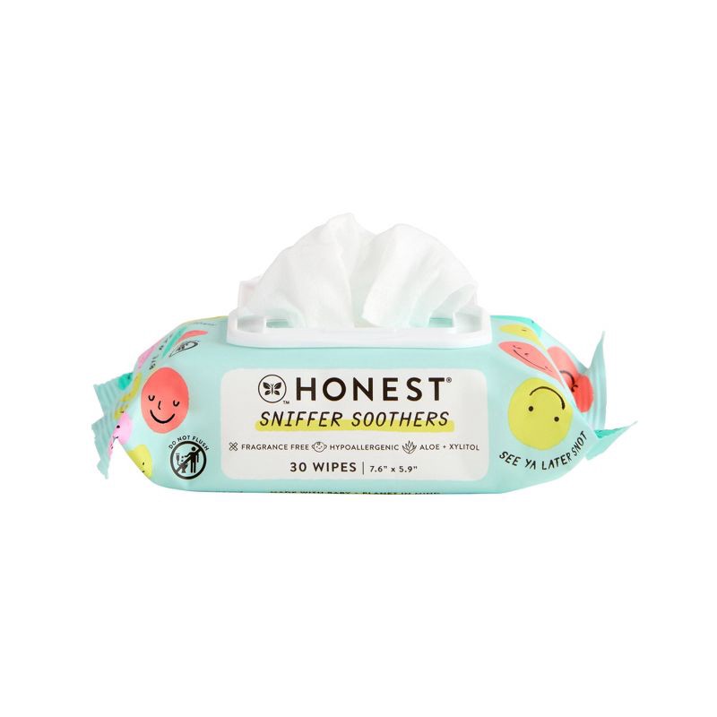 slide 10 of 11, The Honest Company Sniffer Soothers Nose and Face Wipes - 30ct, 30 ct