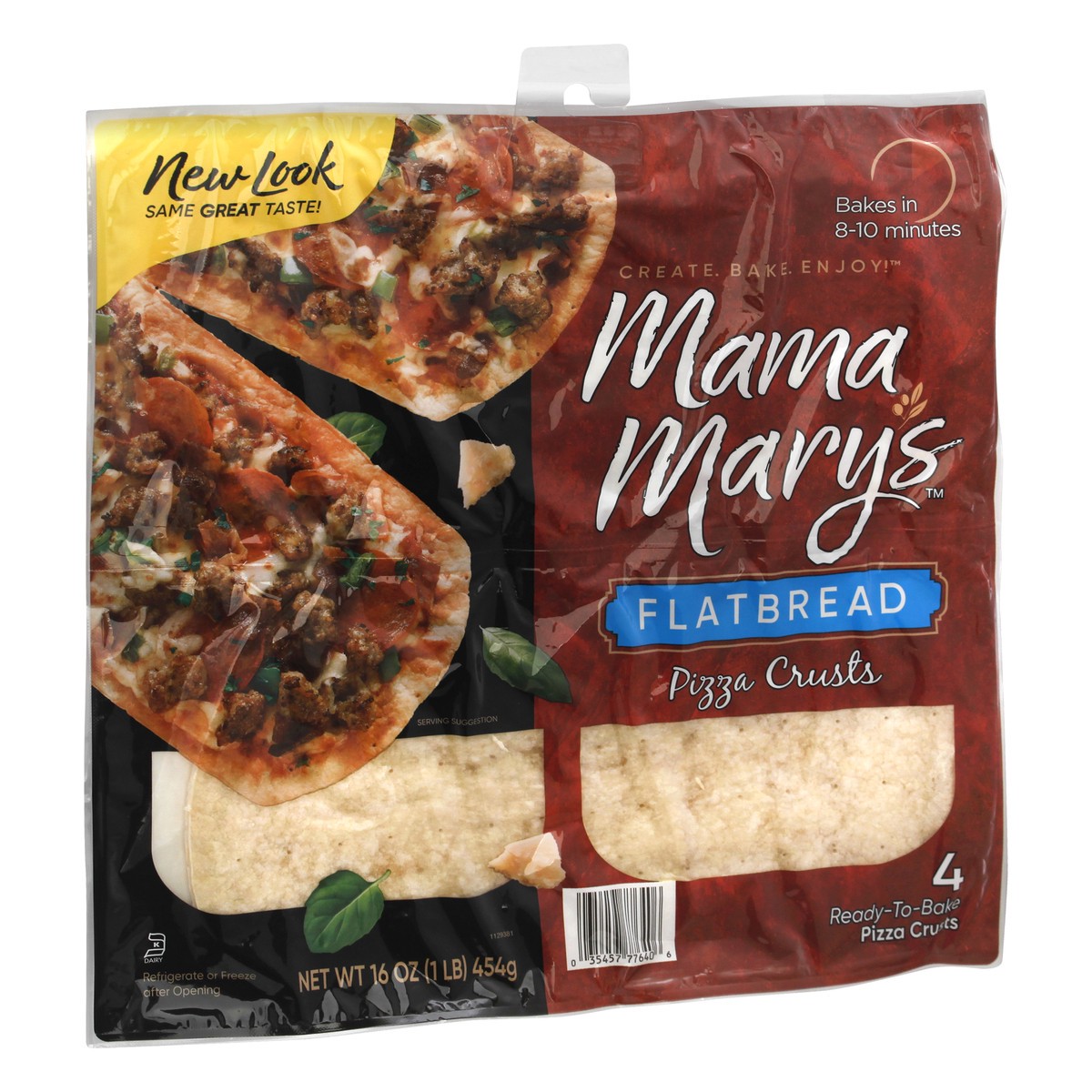 slide 7 of 9, Mama Mary's Flatbread Ready-To-Bake Pizza Crusts 4 ea, 4 ct