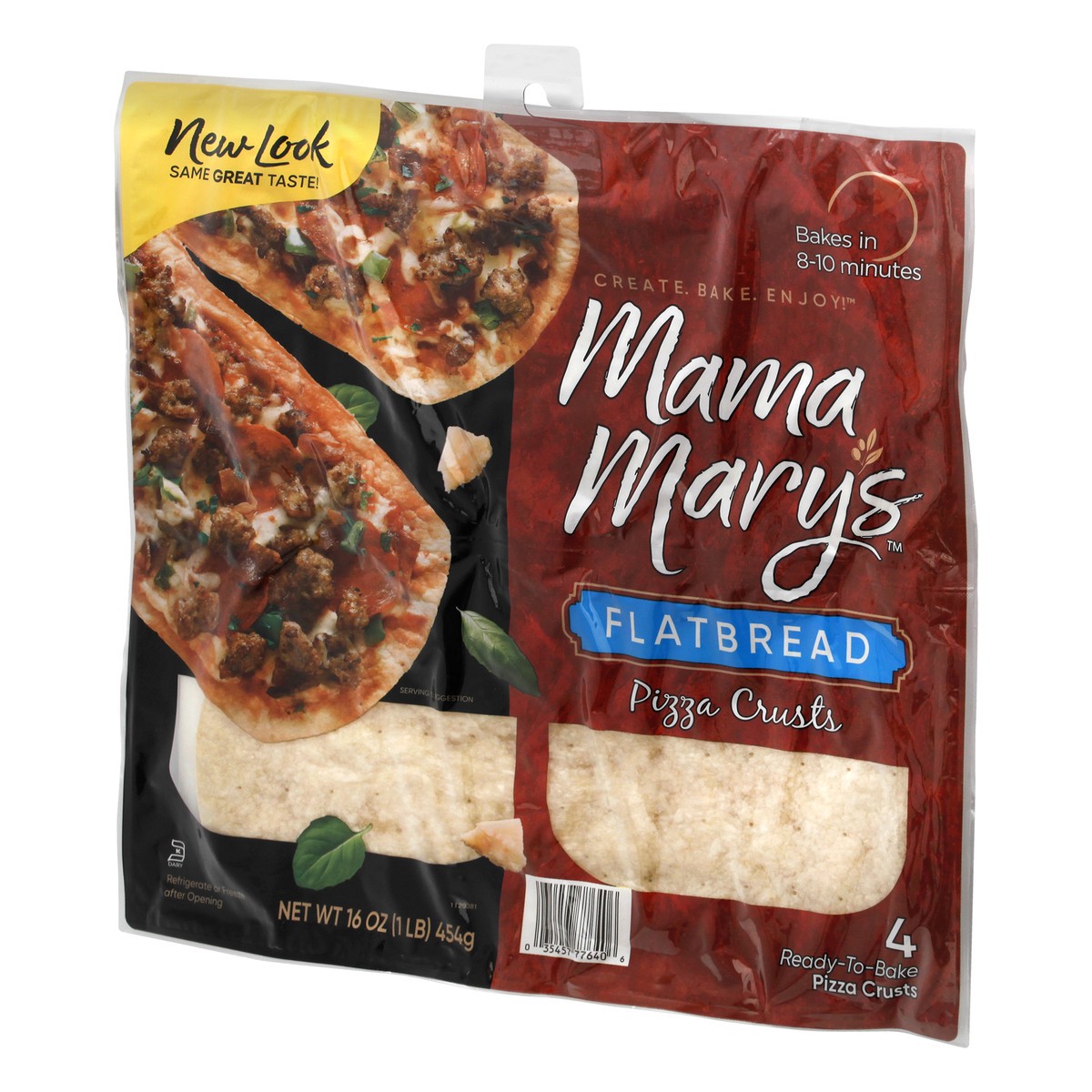 slide 4 of 9, Mama Mary's Flatbread Ready-To-Bake Pizza Crusts 4 ea, 4 ct