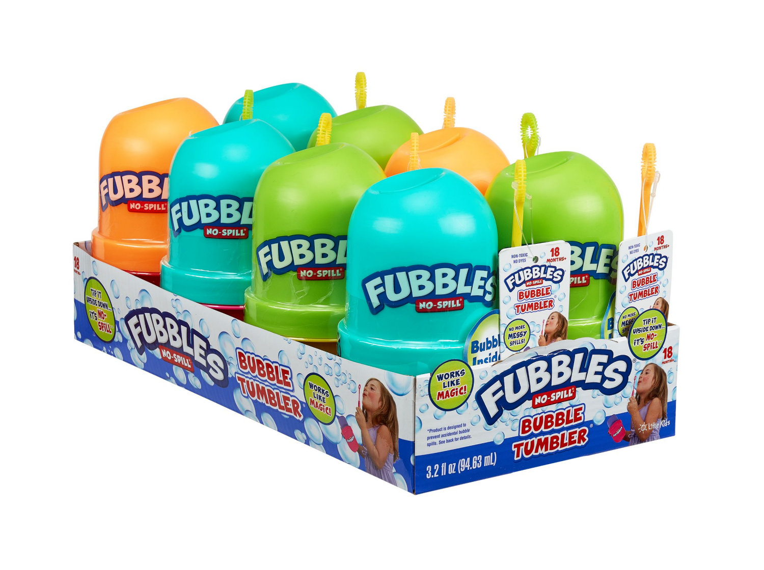 slide 2 of 5, Fubbles No Spill Bubble Tumbler - Assorted, 1 ct