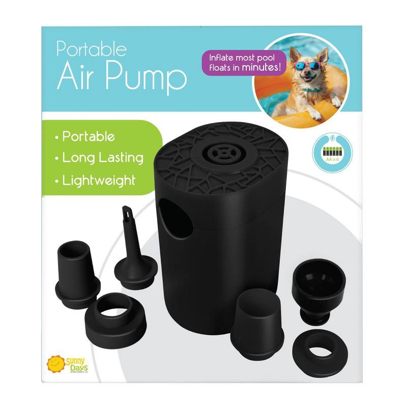 slide 4 of 6, Maxx Bubbles! Air Pump: Sunny Days Powered Battery Inflatable Device, 1 ct