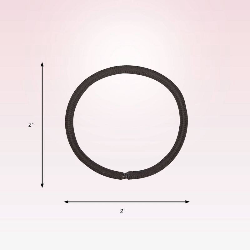 slide 4 of 8, scunci scünci No Damage 2X Stronger Elastic Hair Ties - Black - All Hair - 4mm - 18pcs, 18 ct