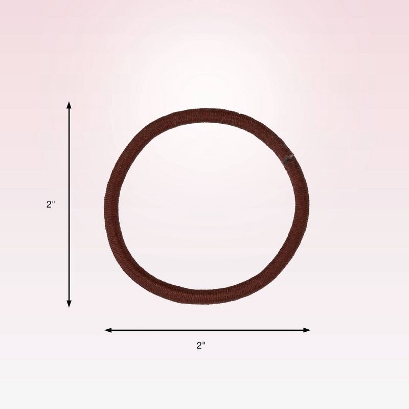 slide 4 of 8, scunci scünci No Damage 2X Stronger Elastic Hair Ties - Browns/Gold - All Hair - 4mm - 18pcs, 18 ct