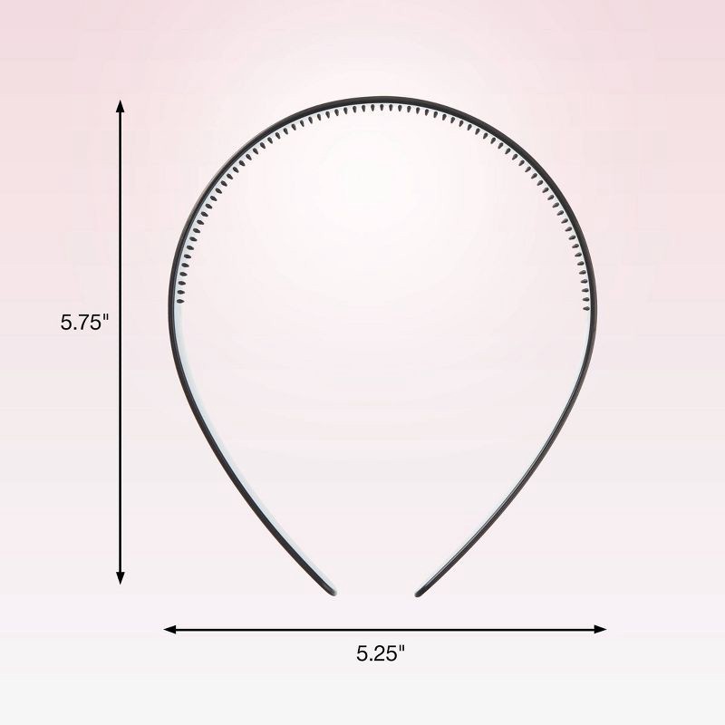 slide 4 of 7, scunci scünci Classic Headbands - Black/Tortoise - 1-inch - All Hair - 2pcs, 2 ct