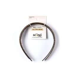 scunci scünci Classic Headbands - Black/Tortoise - 1-inch - All Hair - 2pcs