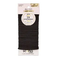 scunci scünci No Damage 2X Stronger Elastic Hair Ties - Black - All Hair - 4mm - 32pcs
