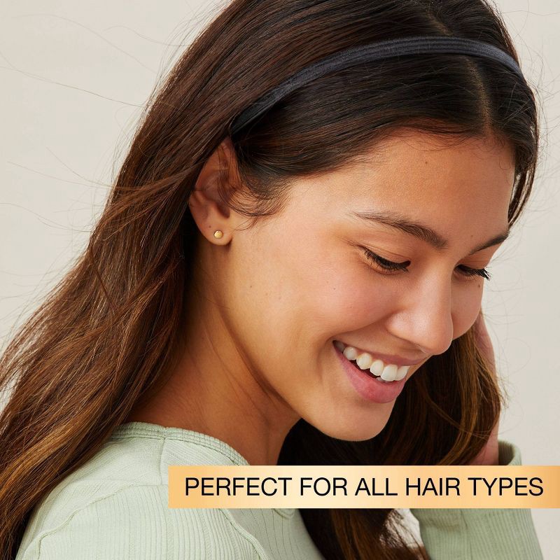 slide 6 of 7, scunci scünci No-Slip Grip Headbands - Black - All Hair - 4pcs, 4 ct