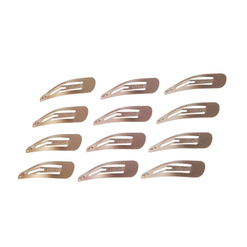 slide 2 of 7, scunci scünci Metal Snap Clips - Blonde - All Hair - 12pcs, 12 ct