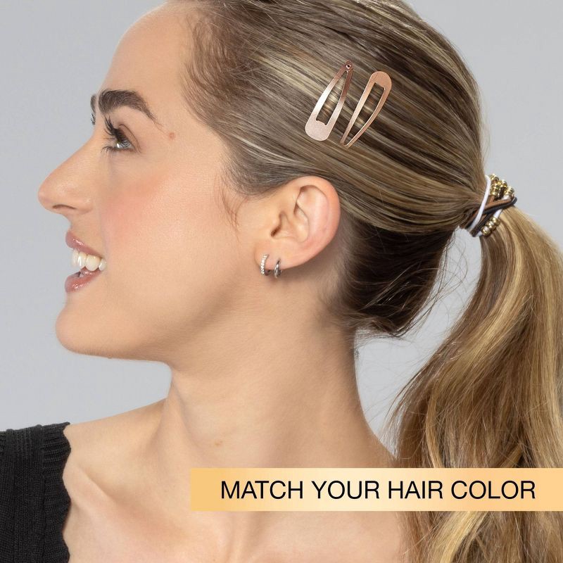 slide 3 of 7, scunci scünci Metal Snap Clips - Blonde - All Hair - 12pcs, 12 ct