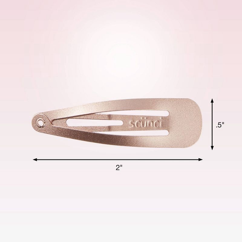 slide 4 of 7, scunci scünci Metal Snap Clips - Blonde - All Hair - 12pcs, 12 ct