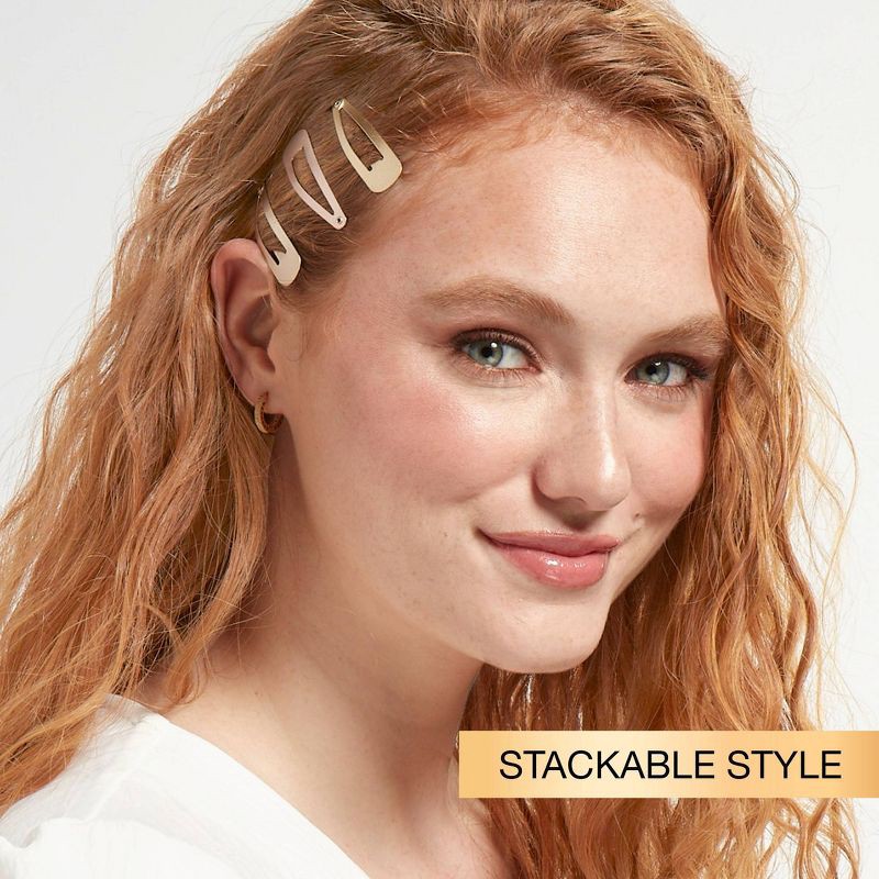 slide 6 of 7, scunci scünci Metal Snap Clips - Blonde - All Hair - 12pcs, 12 ct