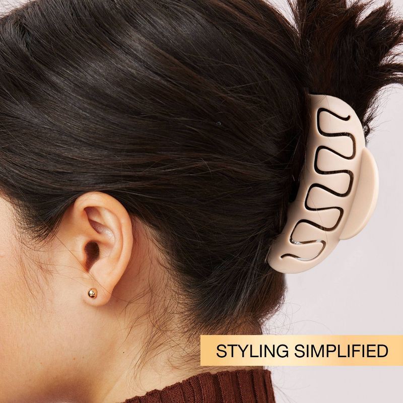 slide 3 of 7, scunci scünci Flexible Claw Clip - Neutral - All Hair, 1 ct