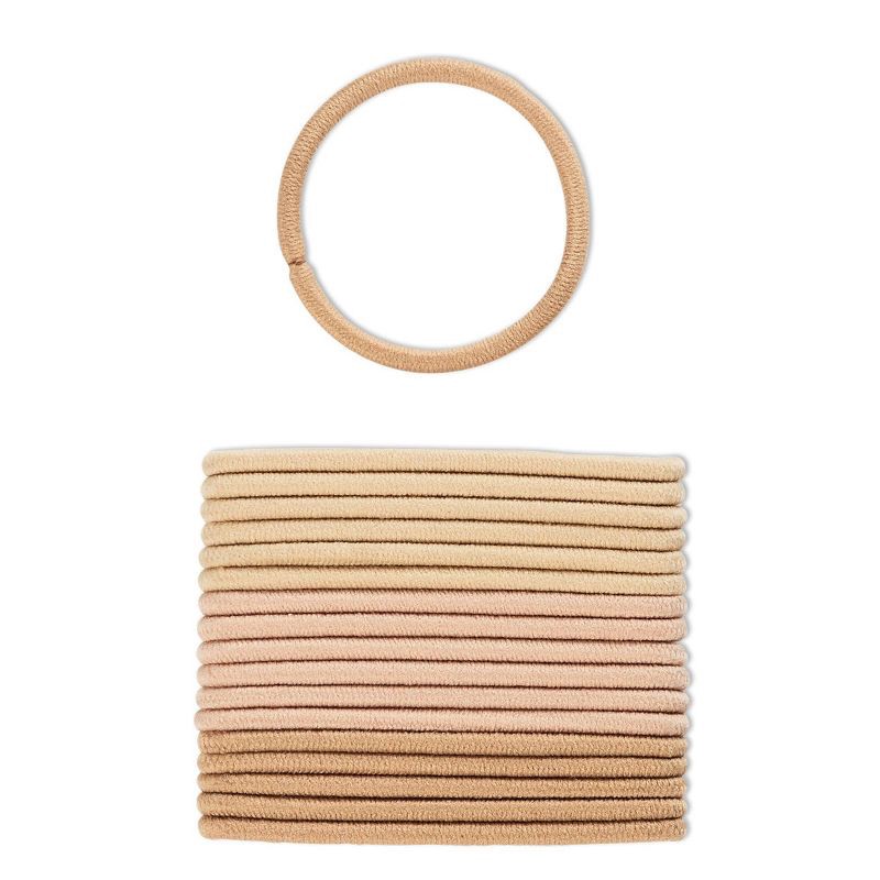 slide 2 of 8, scunci scünci No Damage Elastic Hair Ties - Blonde - All Hair - 4mm - 18pcs, 18 ct