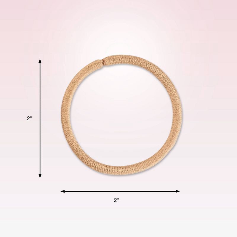 slide 4 of 8, scunci scünci No Damage Elastic Hair Ties - Blonde - All Hair - 4mm - 18pcs, 18 ct