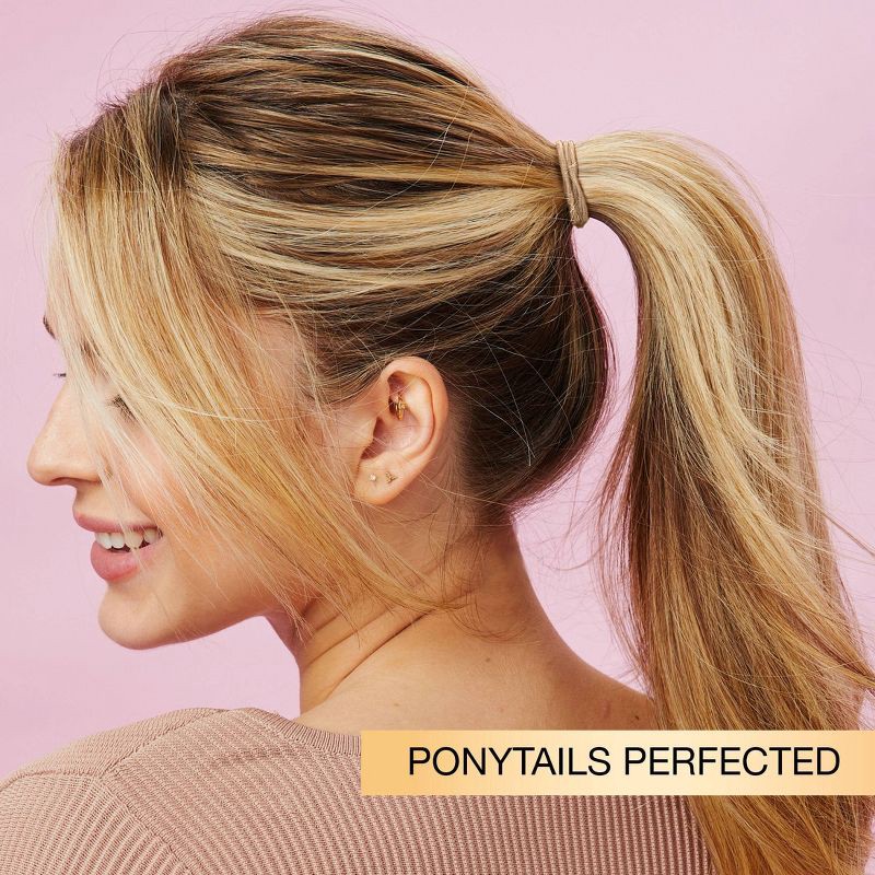 slide 6 of 8, scunci scünci No Damage Elastic Hair Ties - Blonde - All Hair - 4mm - 18pcs, 18 ct