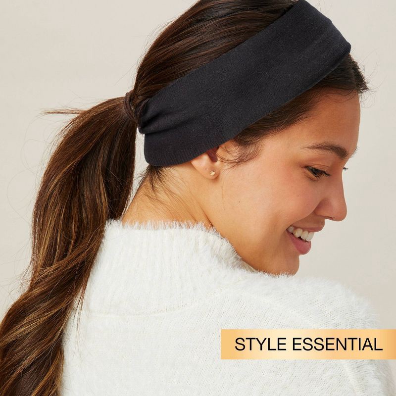 slide 6 of 7, scunci scünci No-Slip Grip Nylon Hosiery Headband - Black - All Hair, 1 ct