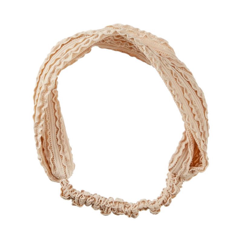 slide 2 of 7, scunci scünci Boho Chic Textured Headwrap - Latte - All Hair, 1 ct