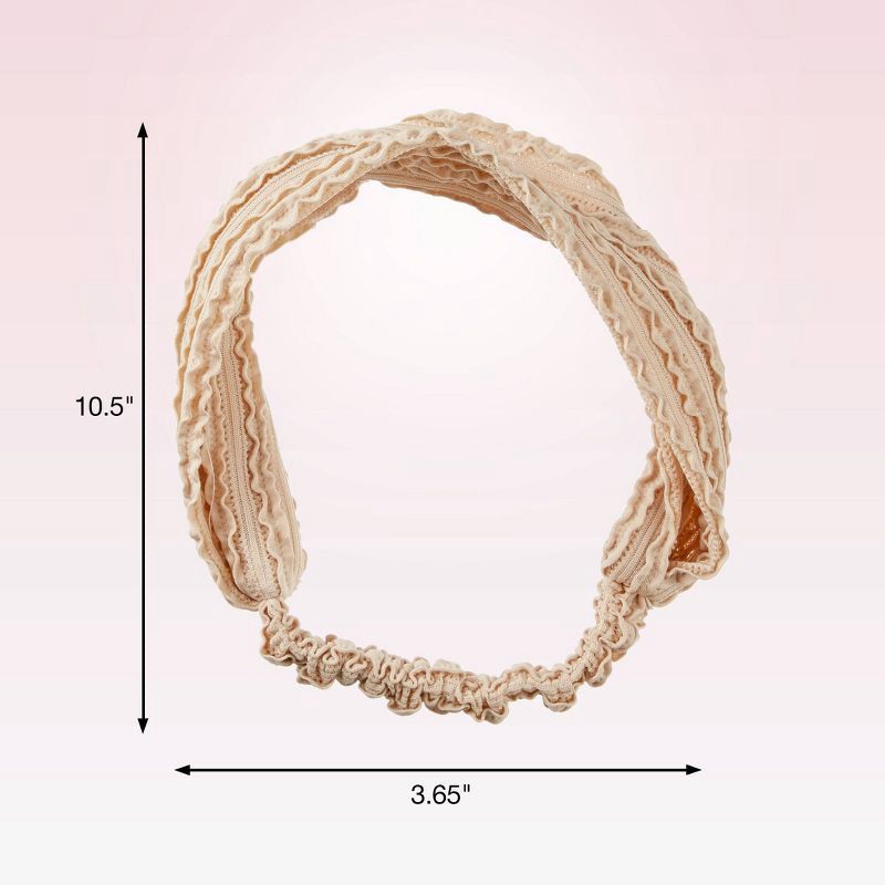 slide 4 of 7, scunci scünci Boho Chic Textured Headwrap - Latte - All Hair, 1 ct