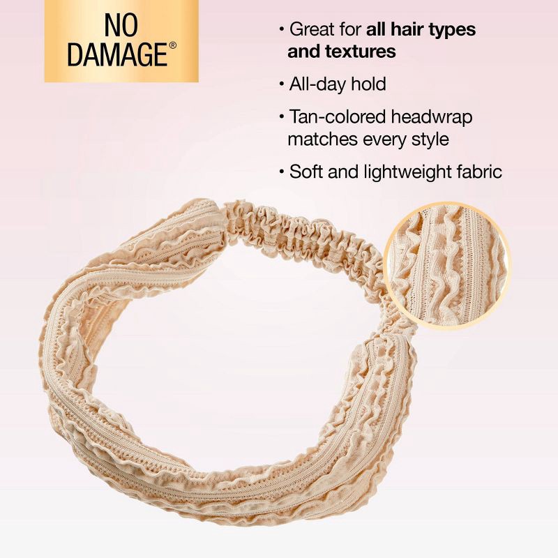 slide 5 of 7, scunci scünci Boho Chic Textured Headwrap - Latte - All Hair, 1 ct