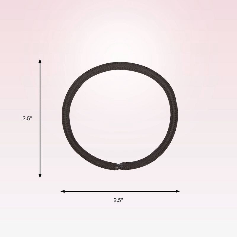 slide 4 of 8, scunci scünci No Damage Elastic Hair Ties - Black - Thick Hair - 5mm - 24pcs, 24 ct