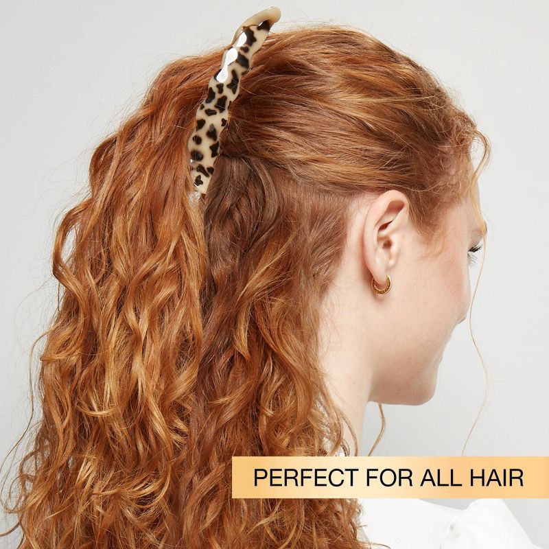 slide 3 of 7, scunci scünci Banana Clip Claw Clip - Tortoise - All Hair, 1 ct