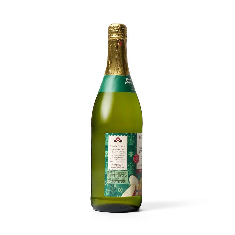 slide 3 of 4, Sparkling Apple Cider 100% Juice - 25.4 fl oz Glass Bottle Favorite Day™, 25.4 fl oz
