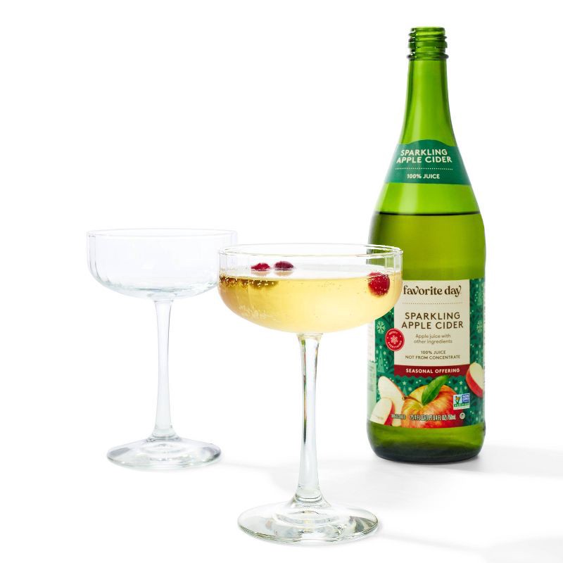 slide 4 of 4, Sparkling Apple Cider 100% Juice - 25.4 fl oz Glass Bottle Favorite Day™, 25.4 fl oz