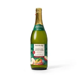 Sparkling Apple Cider 100% Juice - 25.4 fl oz Glass Bottle Favorite Day™