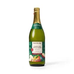 Sparkling Apple Cider 100% Juice - 25.4 fl oz Glass Bottle Favorite Day™
