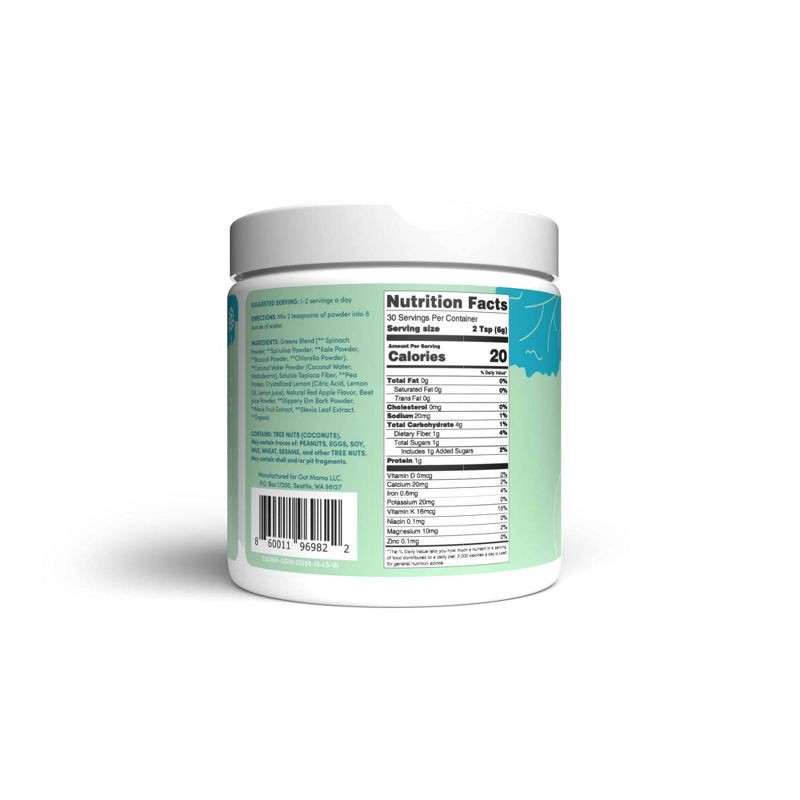 slide 8 of 8, Oat Mama Greens Superfoods Booster Scoopable Jar - 6.35oz - Fuji Apple, 30 ct