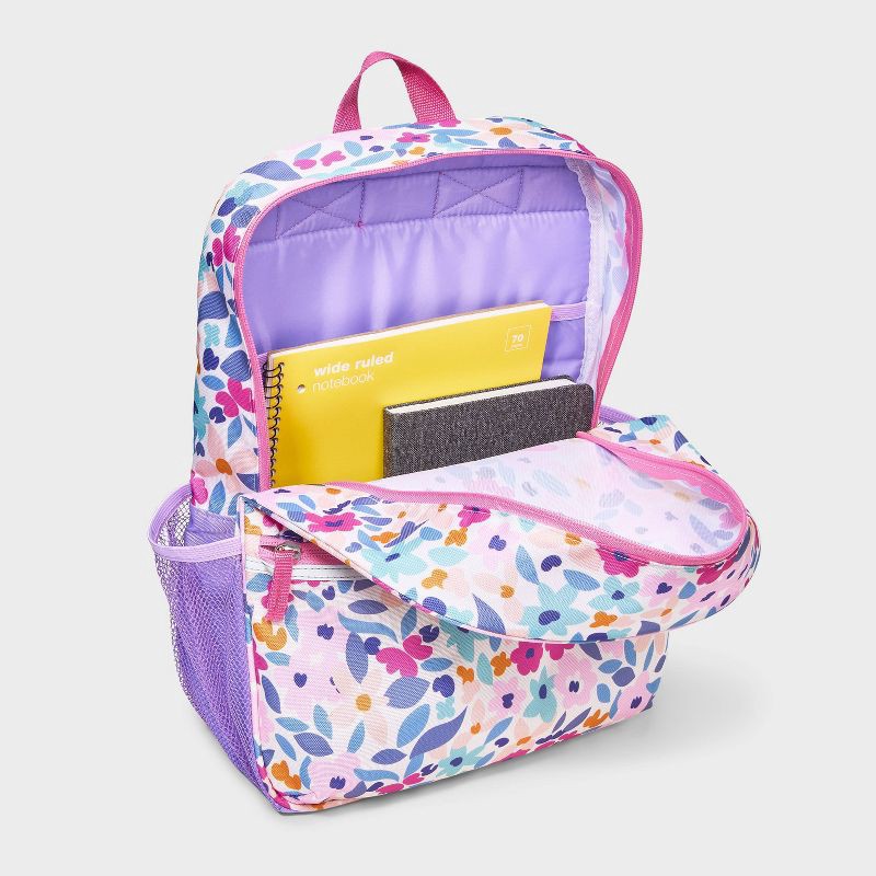 slide 2 of 3, 23L Backpack - Dealworthy™ Floral: Botanical Woven Bookbag, 23 liter