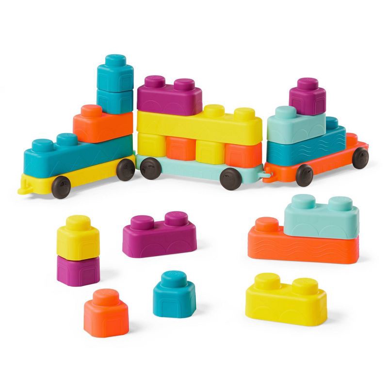 slide 2 of 8, B. toys Soft Building Blocks, 1 ct