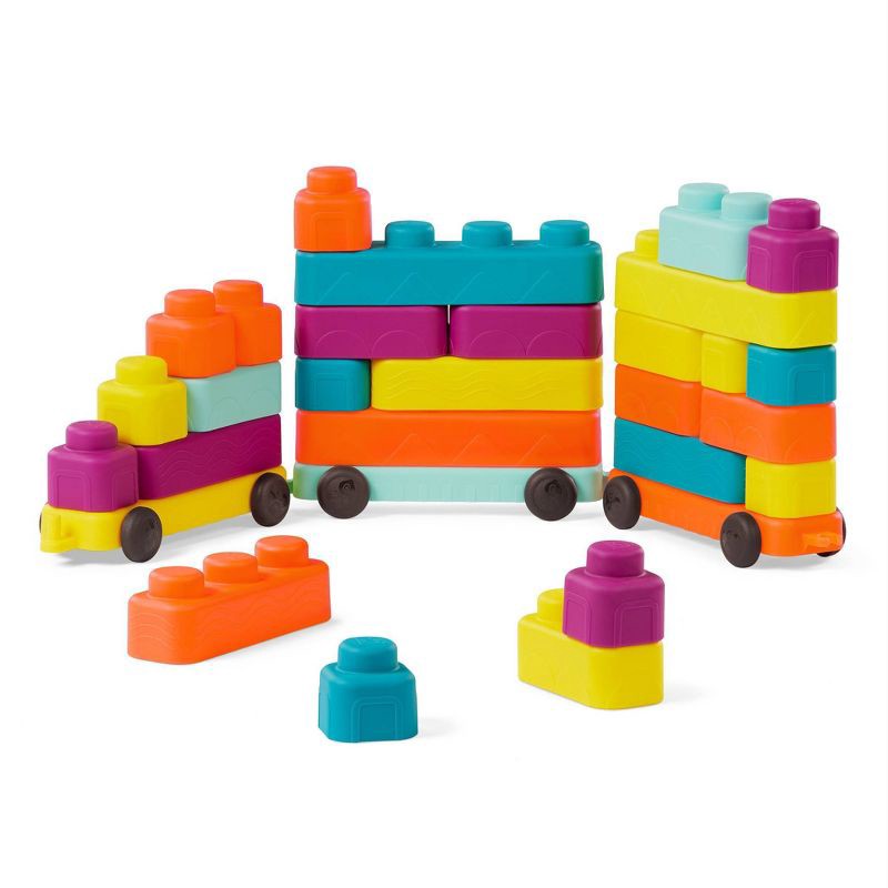 slide 4 of 8, B. toys Soft Building Blocks, 1 ct