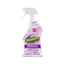 OdoBan Ready to Use Liquid Fabric and Air Freshener Disinfectant - Lavender - 32 fl oz: Carpet, Upholstery, Countertops Cleaner